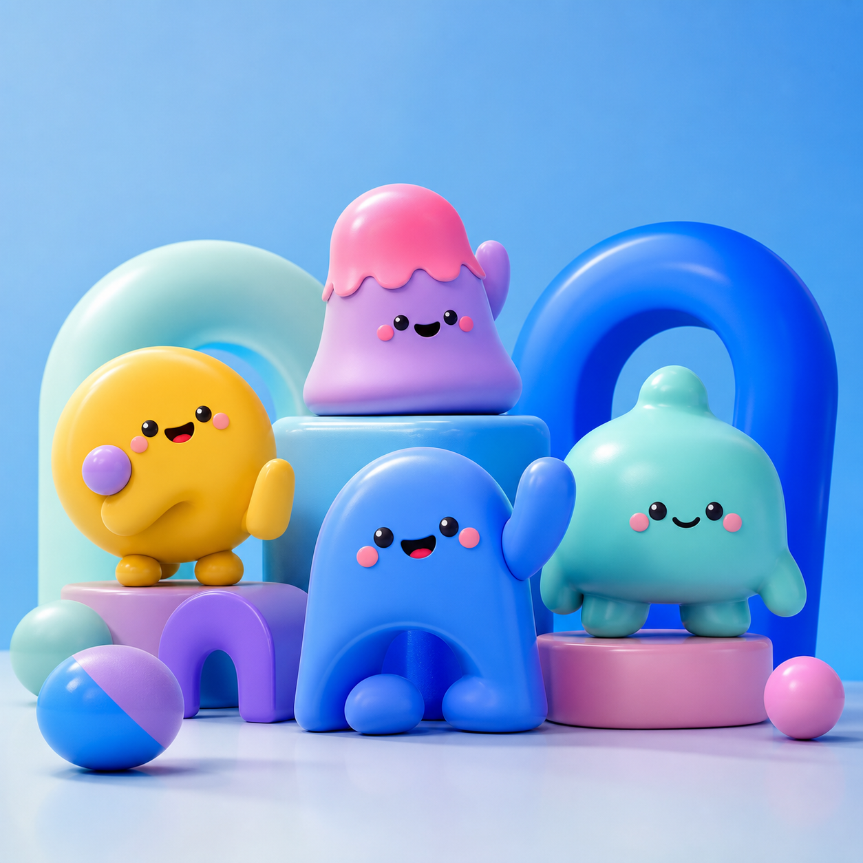 Personaggi 3D animati per campagna brand