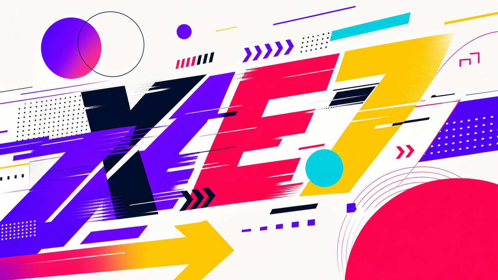 Tipografia cinetica in stile motion graphics su sfondo bianco